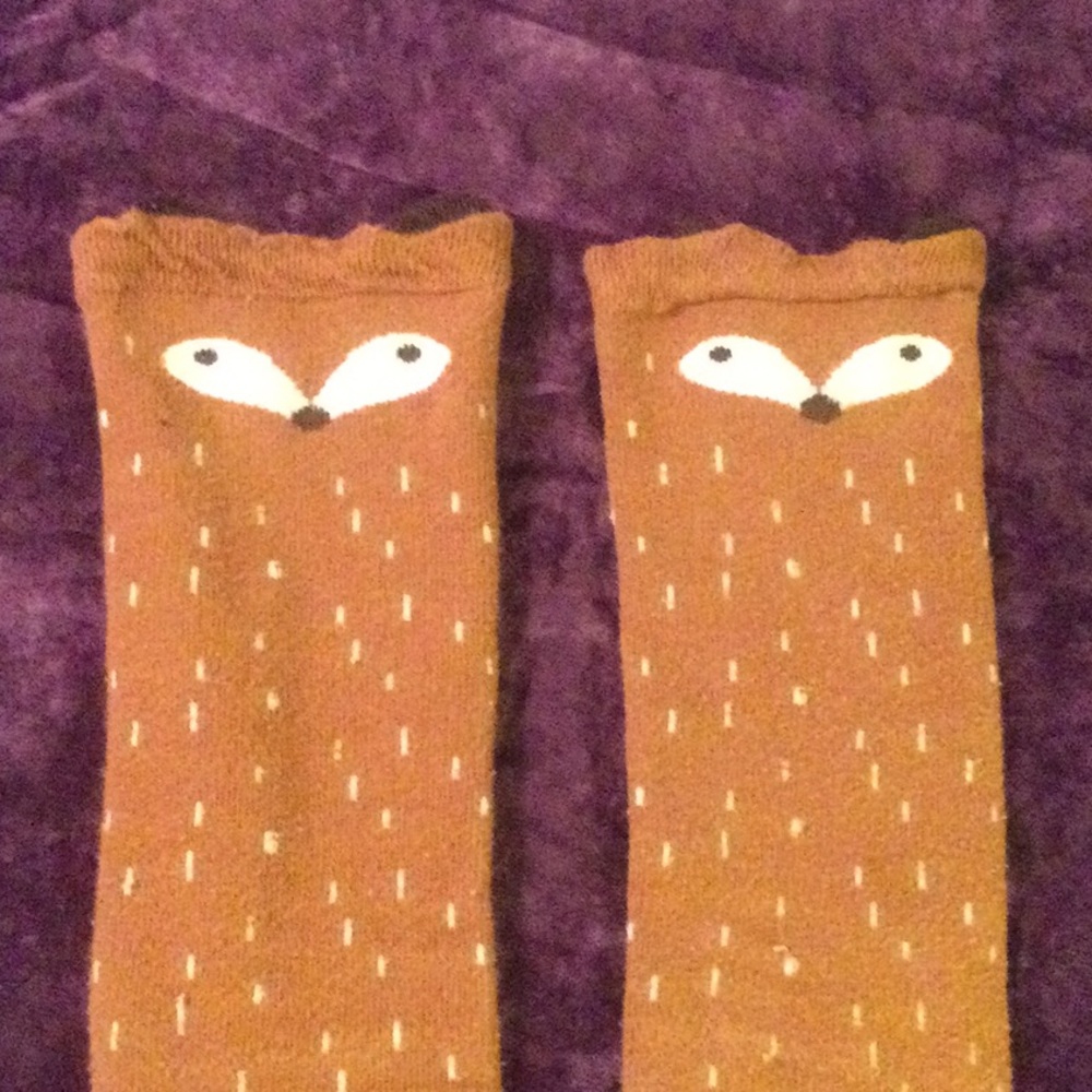 Fox on socks leg warmers